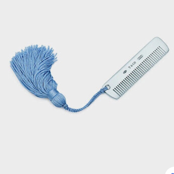 Tiffany & Co. Sterling silver baby comb with pink & blue tassel - Picture 12 of 12